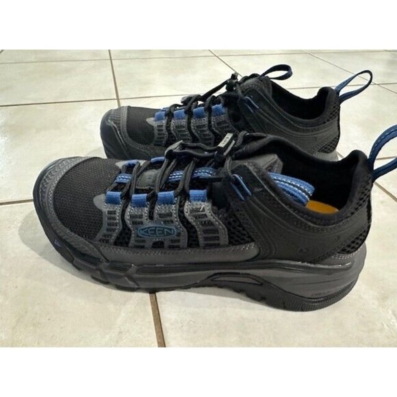 KEEN Utility Birmingham Grey Low Composite Toe Work Shoes Cobalt Blue Black New - Picture 5 of 11